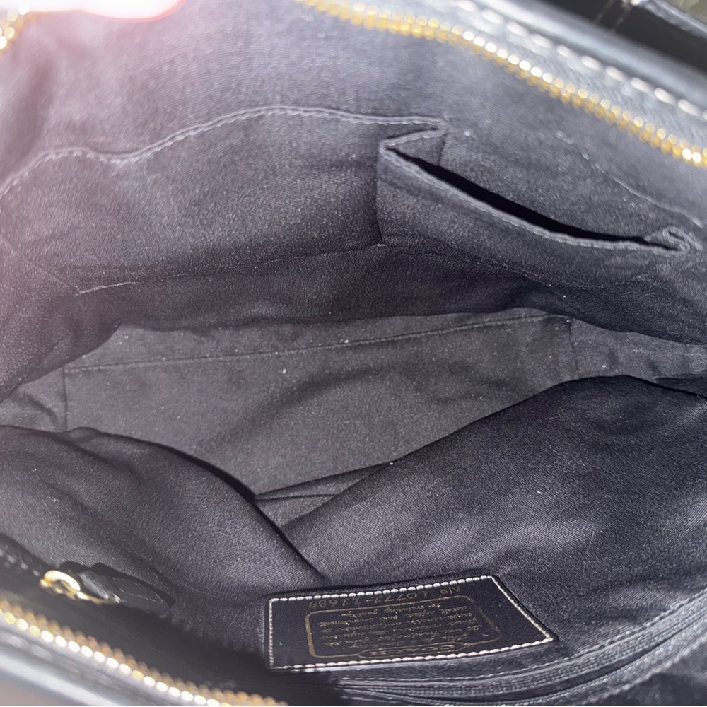 Coach signature canvas Hobo shoulder bag Black and Gray Patterned 2007 EUC - Picture 7 of 14